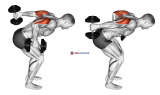 Dumbbell Standing Alternating Tricep Kickback