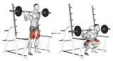 Barbell Low Bar Squat with Rack