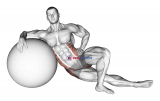 Exercise Ball Lying Abductor Stretch