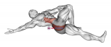 Lying Cross Over Knee Pull Down Stretch
