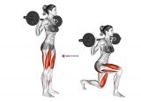 Barbell Rear Lunge (female)