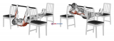 Elevanted Inverted Row between 3 Chairs