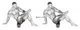 Roll Recumbent Hip External Rotator and Hip Extensor Stretch (CrossedLeg) (male)