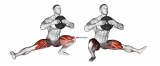 Weighted Cossack Squats (male)