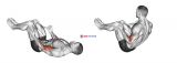 Lying Double Legs Biceps Curl with Towel