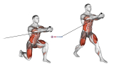 Band Split Squat with Horizontal Pallof Hold